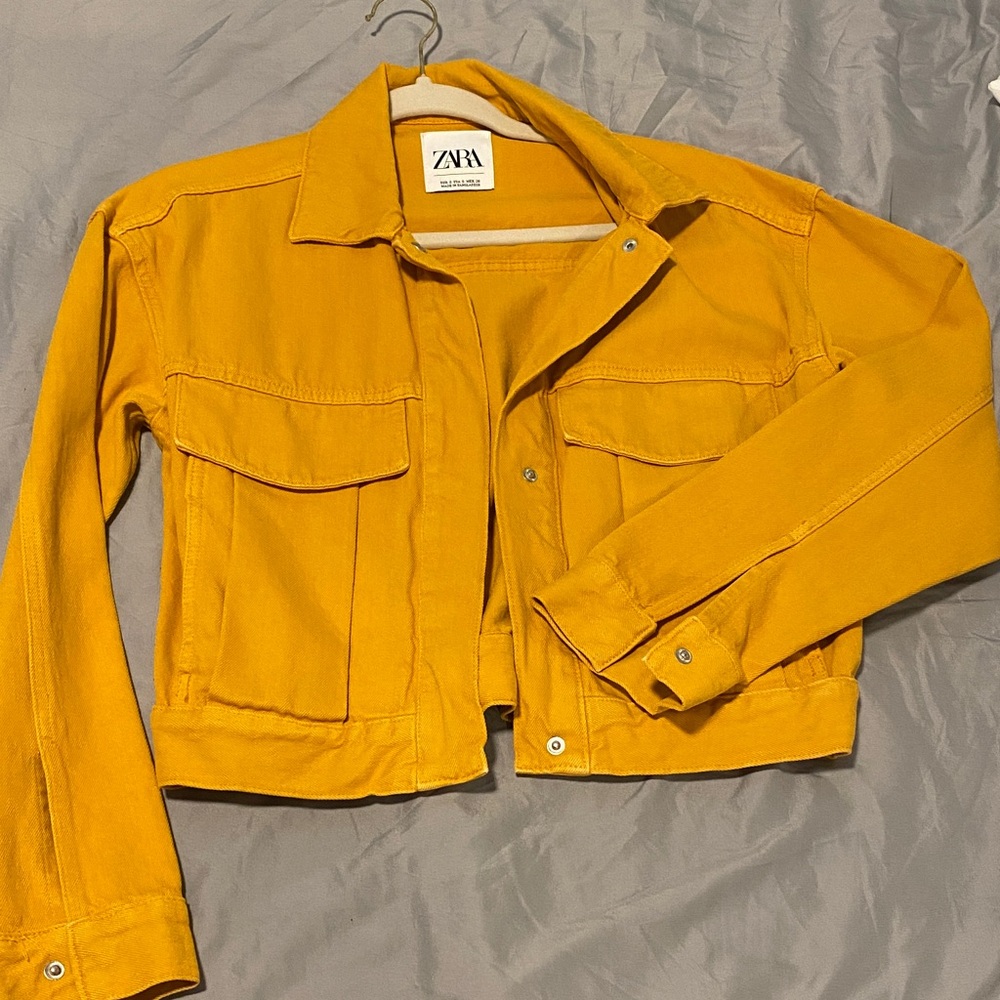 Zara Women's Mustard Jean Jacket